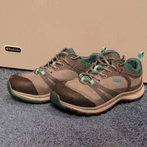 Keen Women's Sedona Low Utility Shoes in Gray and Teal